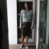 Cable Knit Sweater Gray