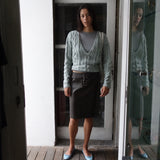 Cable Knit Sweater Gray