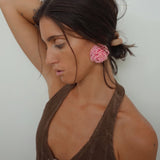 Rose Earrings Pink