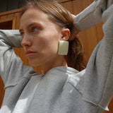 Cubic Earrings Ivory