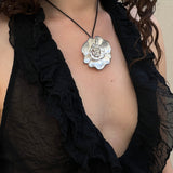 Flor Necklace Silver