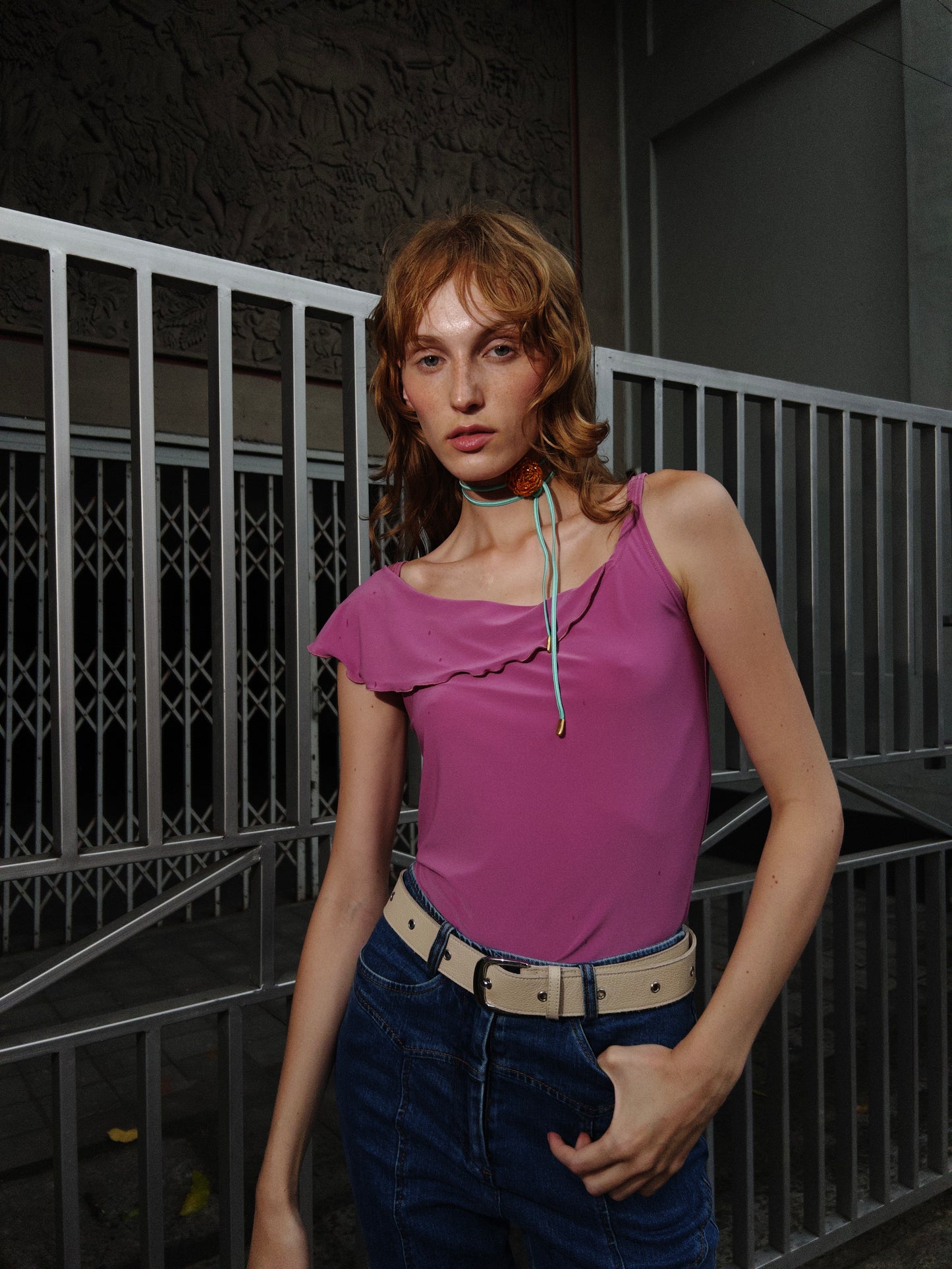 Rose Choker Orange