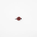 Mini Fiore Leather Clip Red