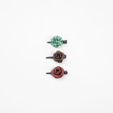 Mini Fiore Leather Clip Red