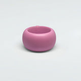 Leather Chunk Bracelet Pink
