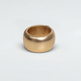 Leather Chunk Bracelet Gold