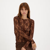 Luna Top Brown