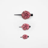Mini Fiore Leather Clip Pink