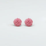 Rose Earrings Pink
