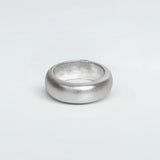 Leather Slim Bracelet Silver
