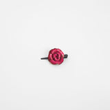 Small Fiore Leather Clip Fuchsia