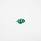 Small Fiore Leather Clip Green