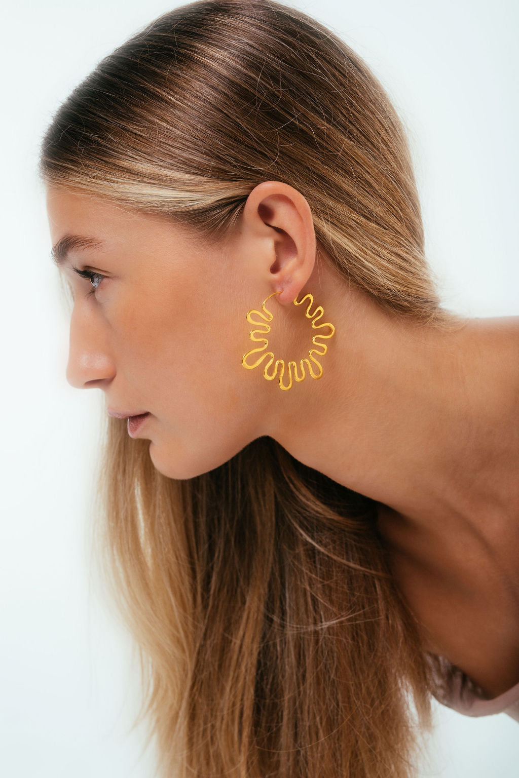 Wave Hoops Gold