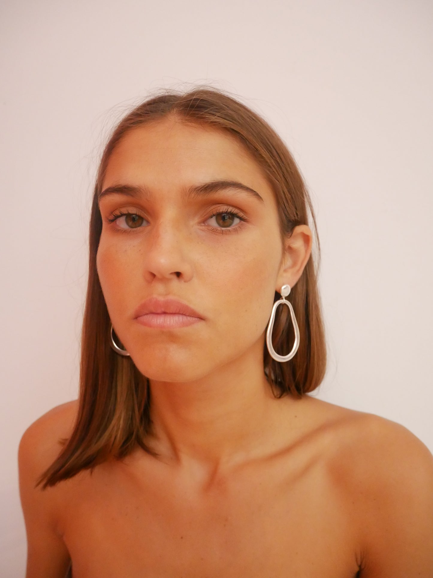 Silver Iris Earrings