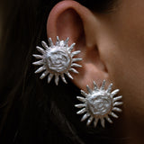 Sun Earrings Silver