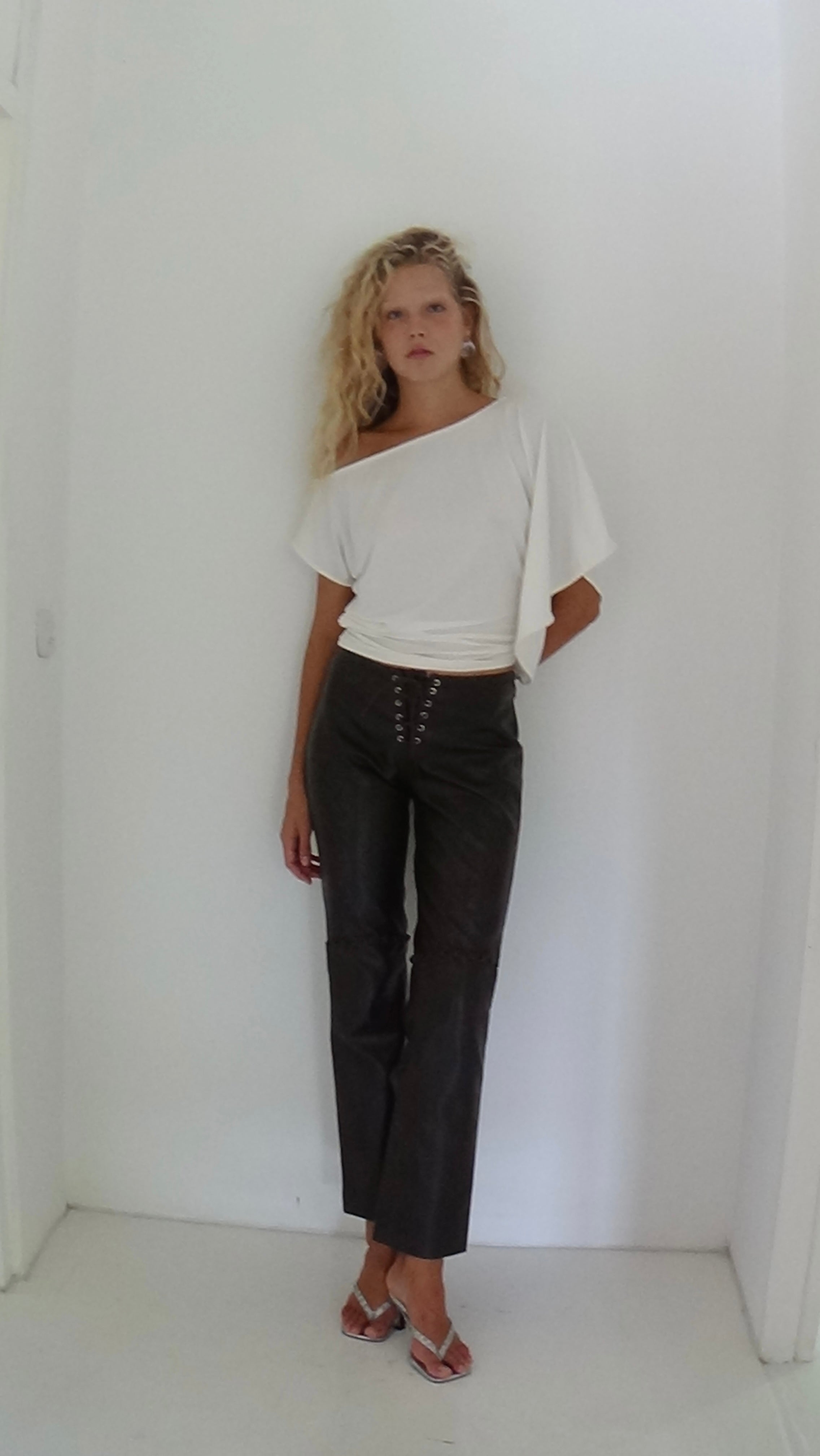 RENATABRENHA トップス rennes — Renata Brenha | Fran Blouse in Black Cotton Wool