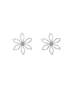 Gumamela Earrings Silver
