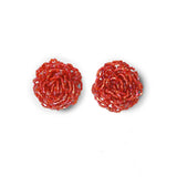 Rose Earrings Red