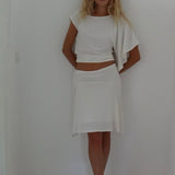 Gaia Skirt White