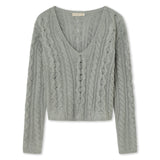 Cable Knit Sweater Gray