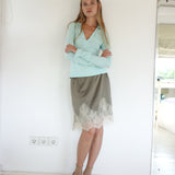 Lace Skirt Taupe
