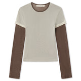 Sporty Mesh Top Brown