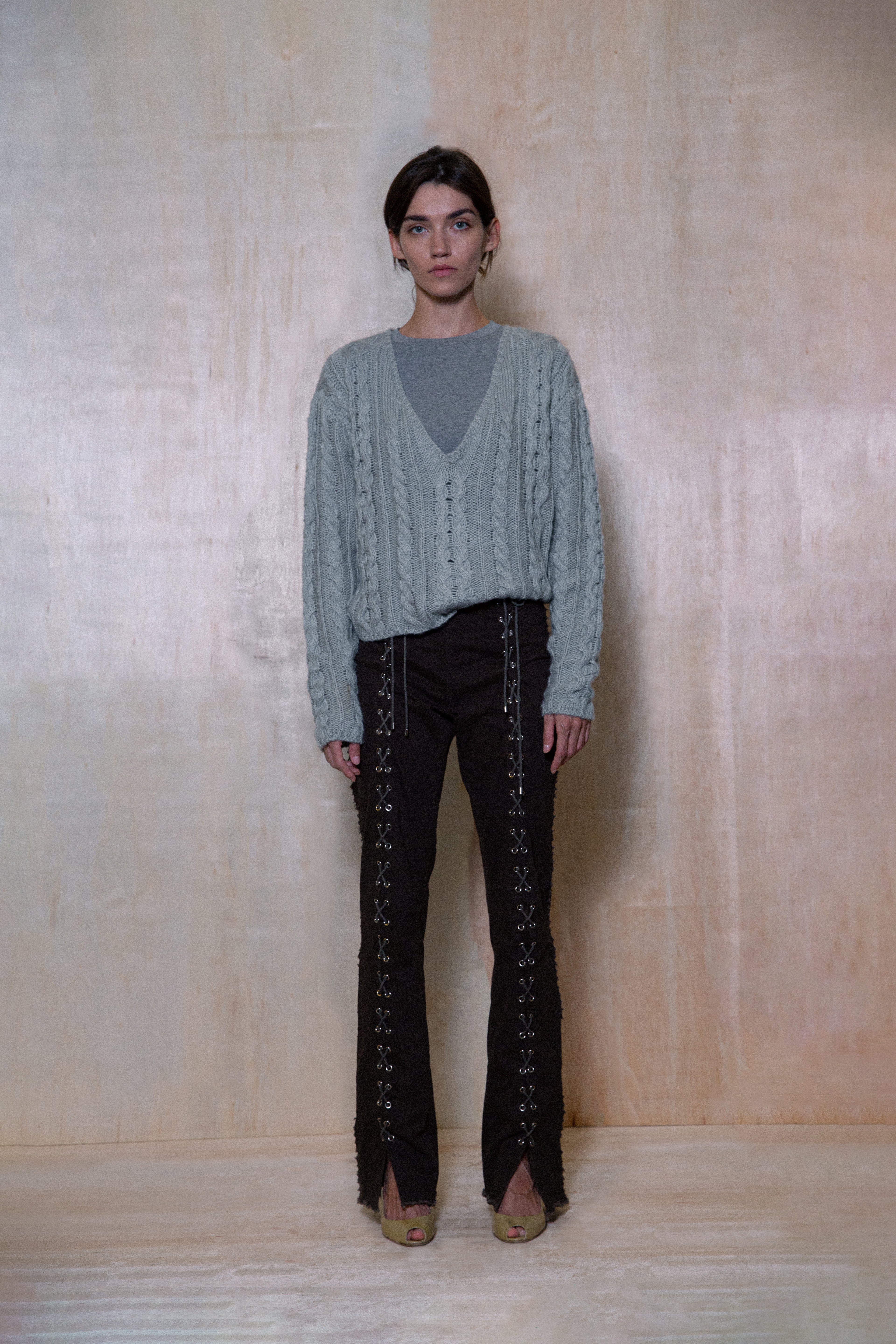 Cable Knit Sweater Gray – Mais X Frida