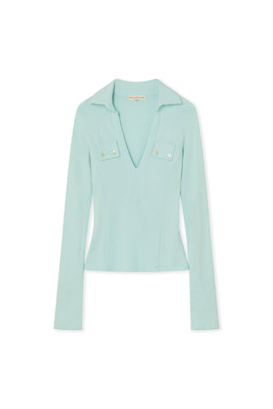 Silvia Polo Top Turquoise