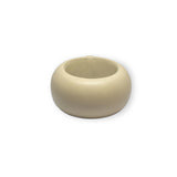Leather Chunk Bracelet Cream