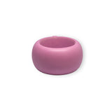Leather Chunk Bracelet Pink