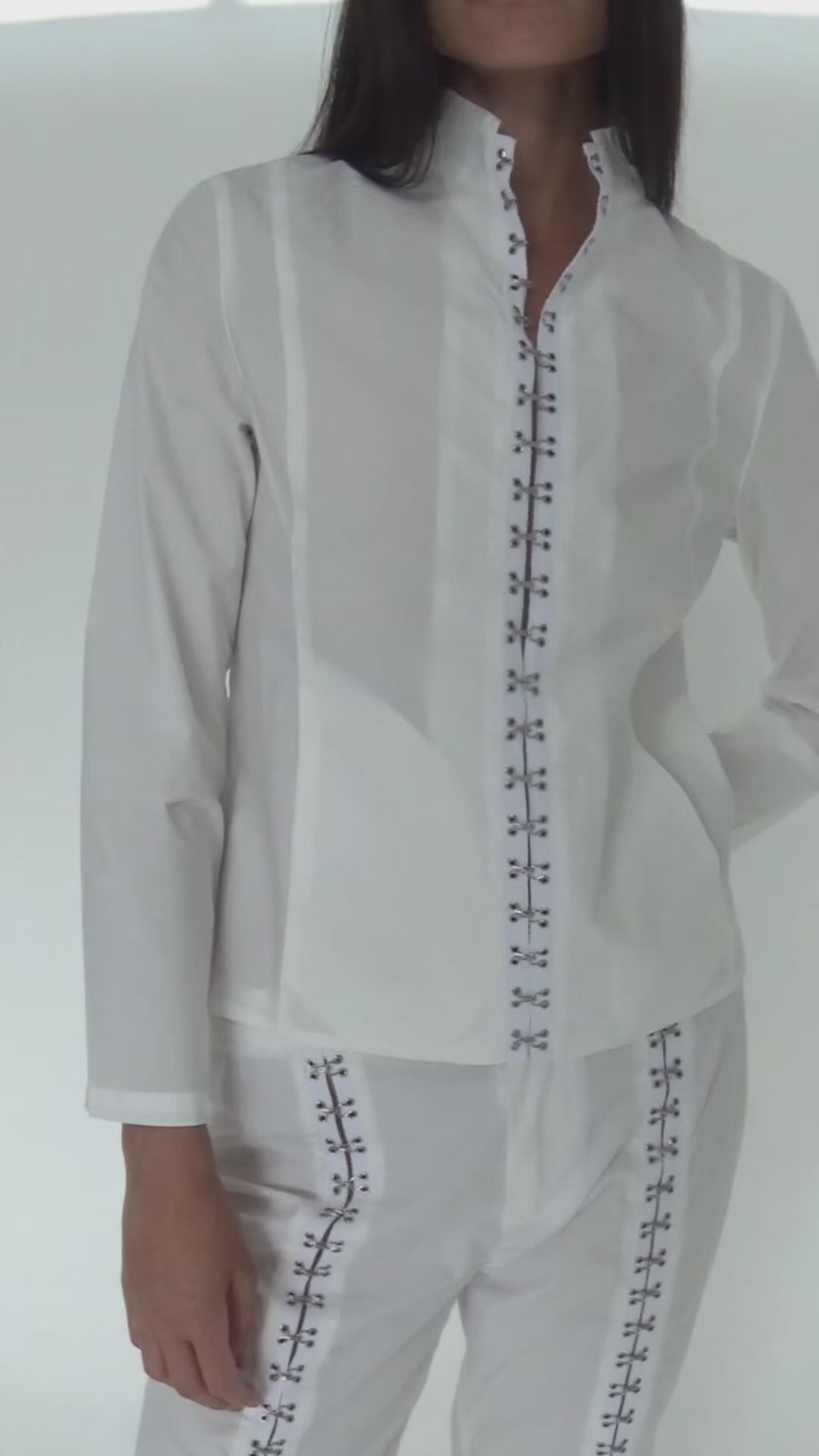 新品　IRENE Line Up Button Shirt Irene Shirt White – Mais X Frida