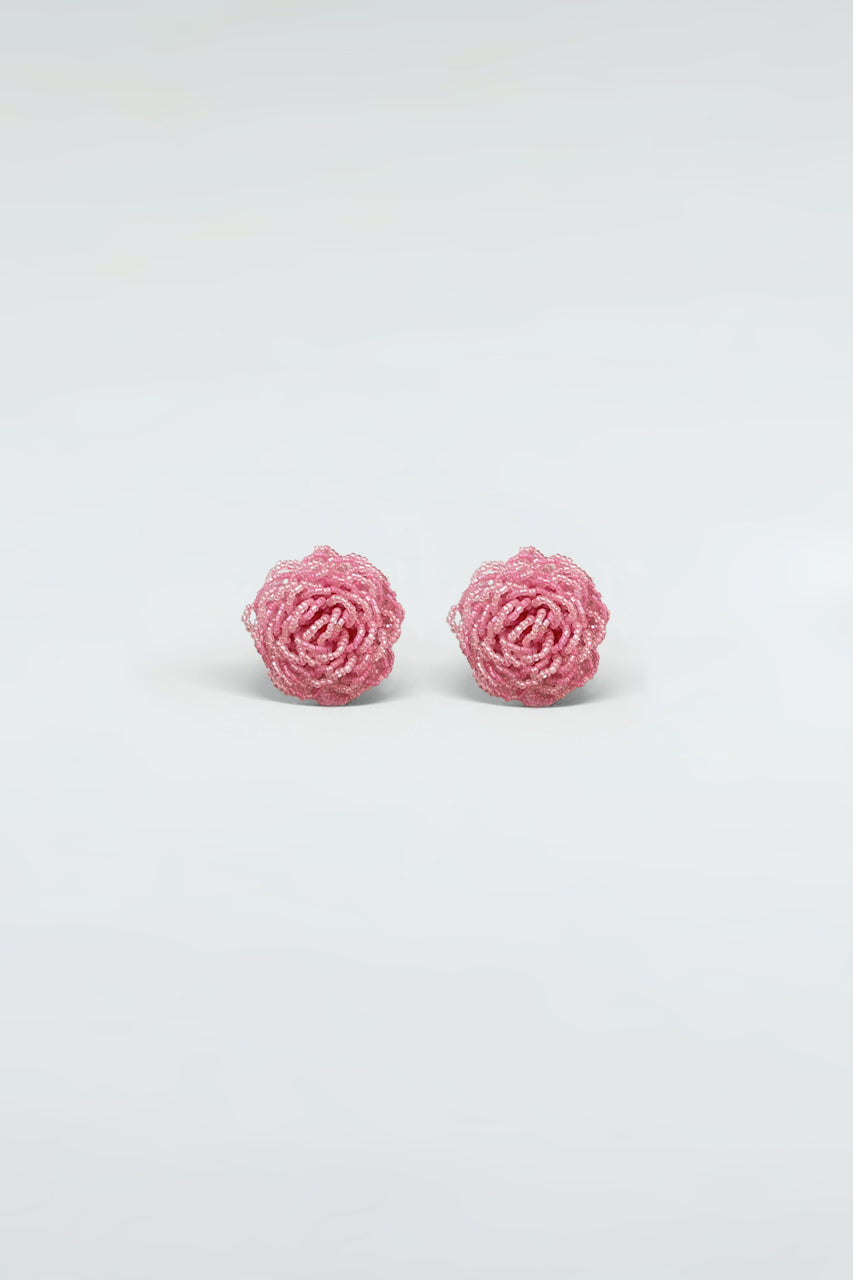 Rose Earrings Pink
