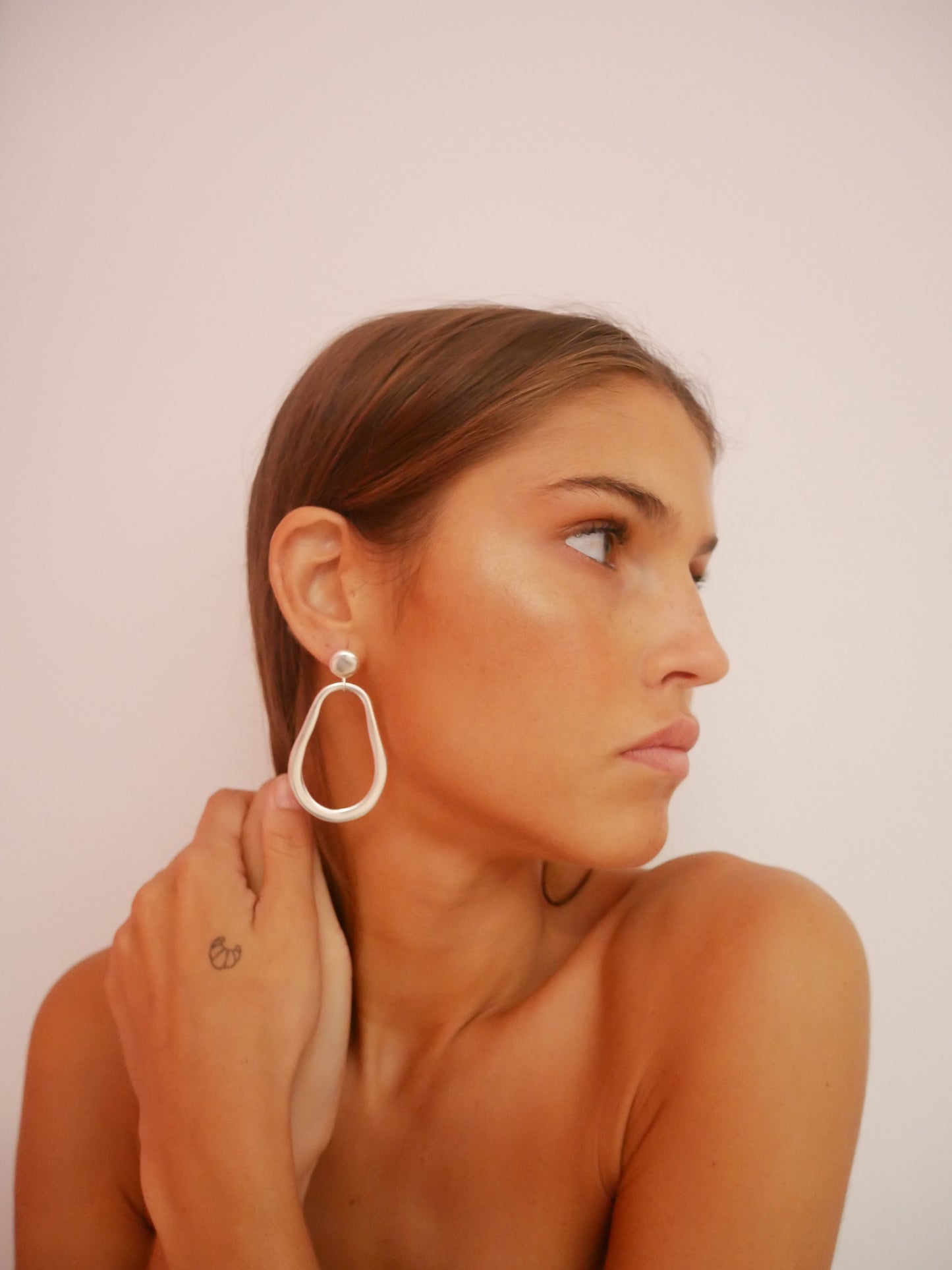Silver Iris Earrings